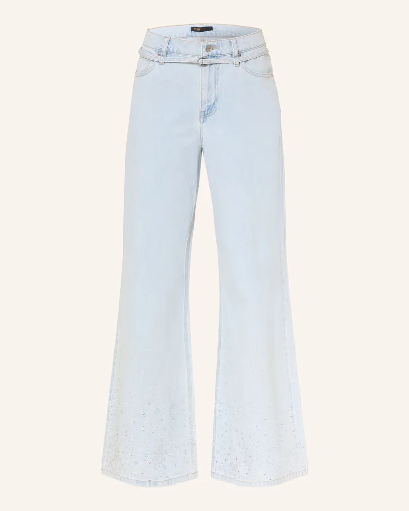 Maje Wide Leg Jeans mit Schmucksteinen 0524