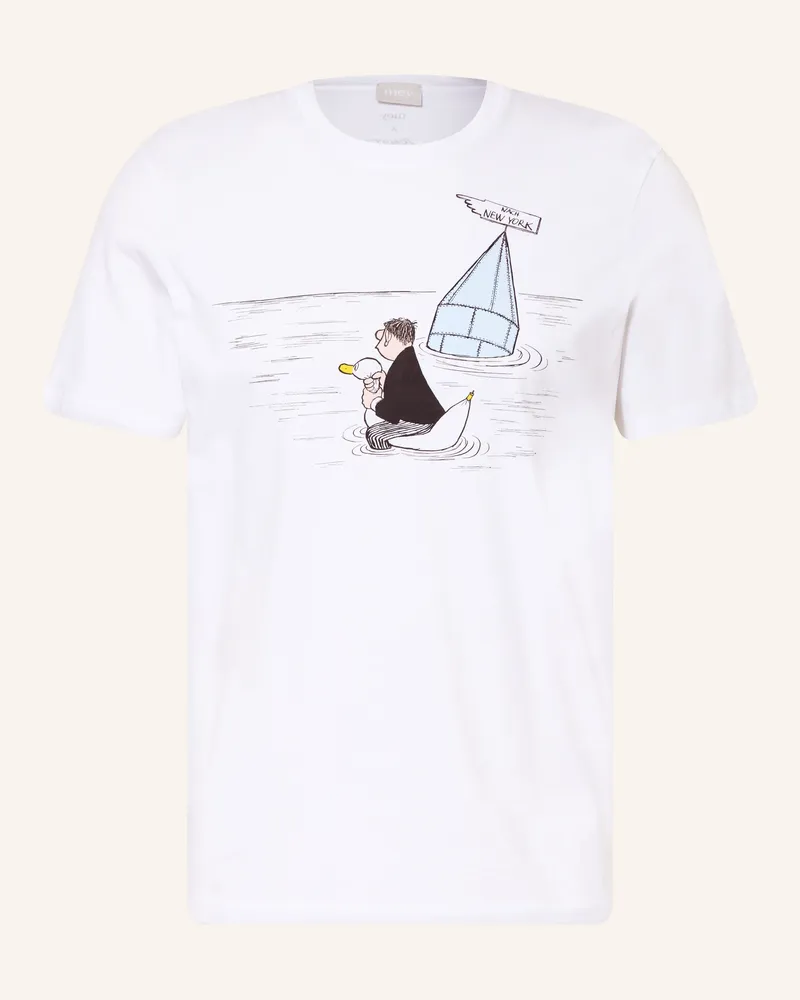 Mey Schlafshirt Mey × Loriot weiss Weiss