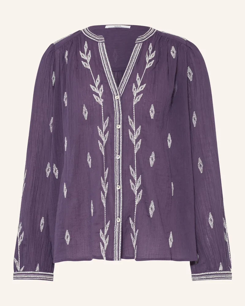 ba&sh Musselinbluse Fedora lila Dunkellila