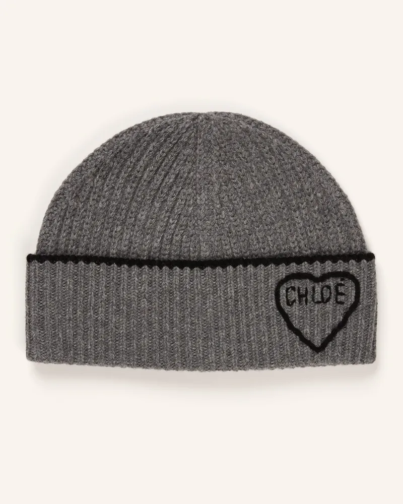 Chloé Mütze Encoeur grau Grau