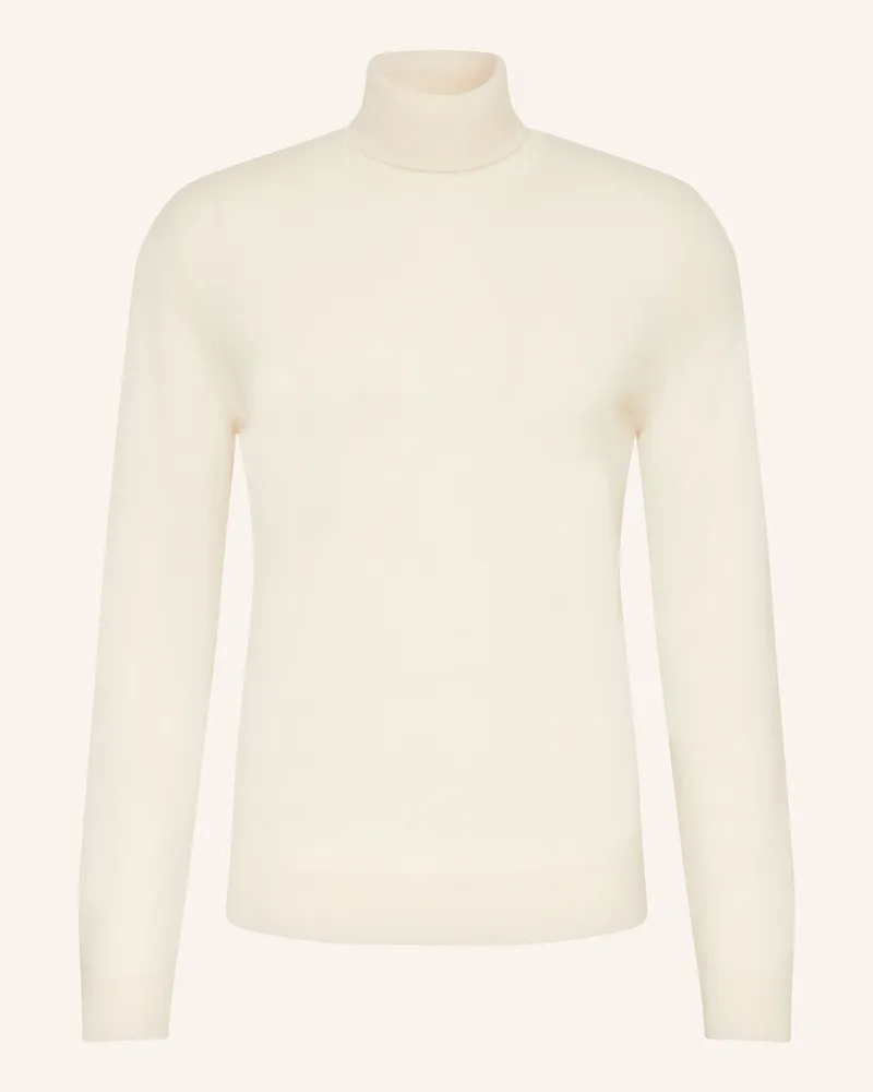 HUGO BOSS Rollkragenpullover EMIO aus Cashmere Ecru
