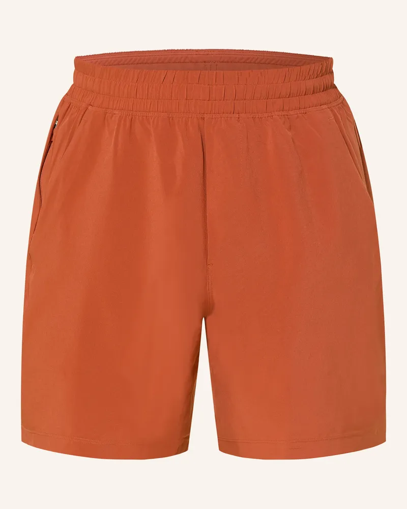 LULULEMON Trainingsshorts Pacebreaker braun Dunkelorange