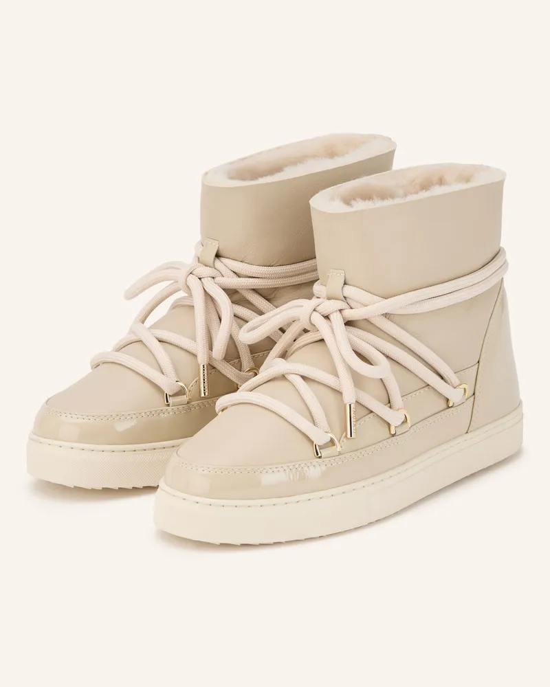 INUIKII Lack-Boots Glossy weiss Creme