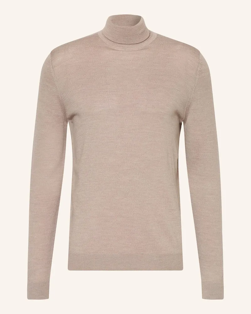 paul Rollkragenpullover aus Merinowolle Hellbraun