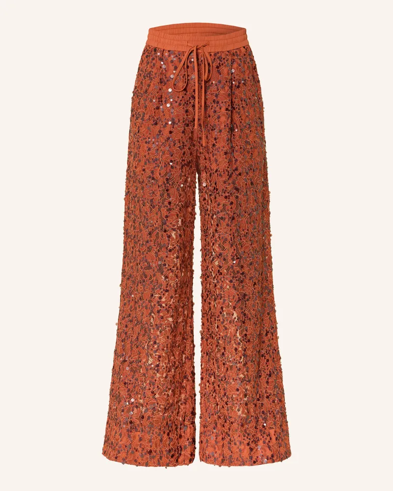 Essentiel Spitzenhose Jenims Mit Pailletten rot Dunkelorange
