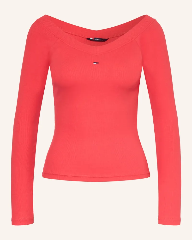 Tommy Hilfiger Off-Shoulder-Shirt rot Rot