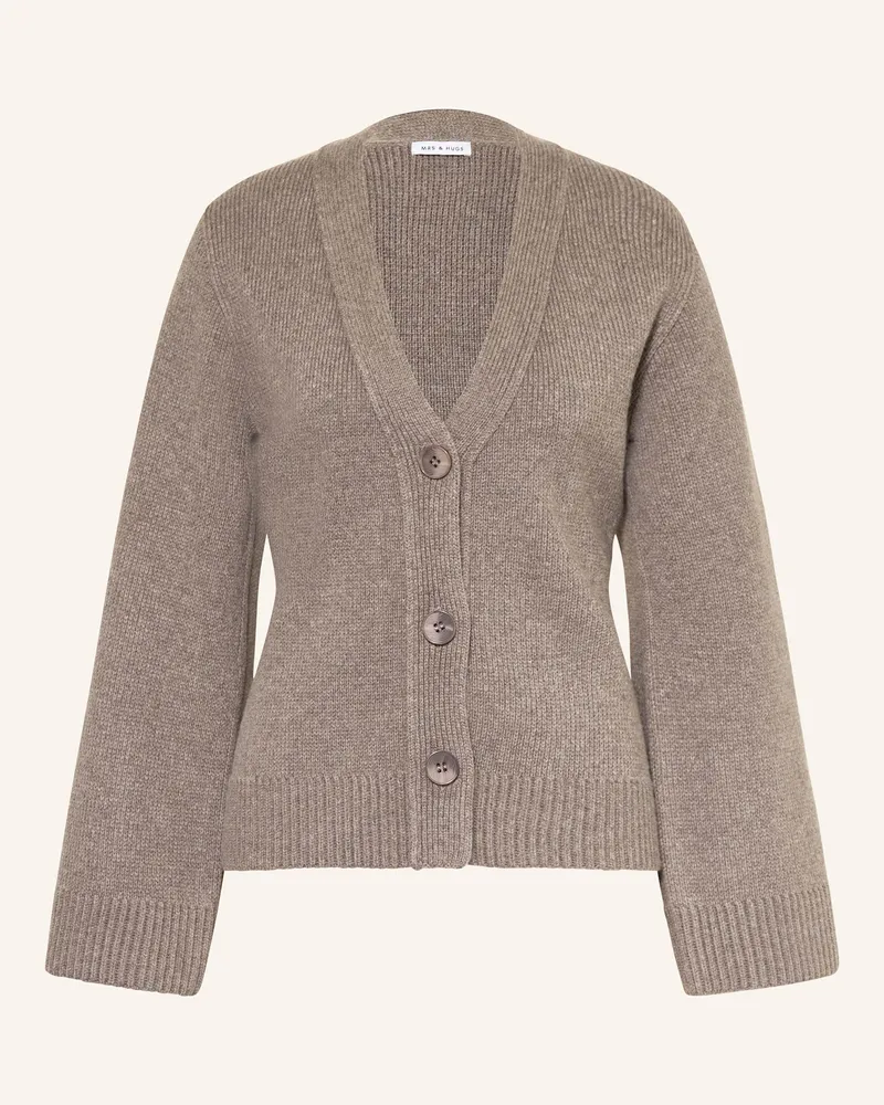 Mrs & HUGS Strickjacke grau Taupe