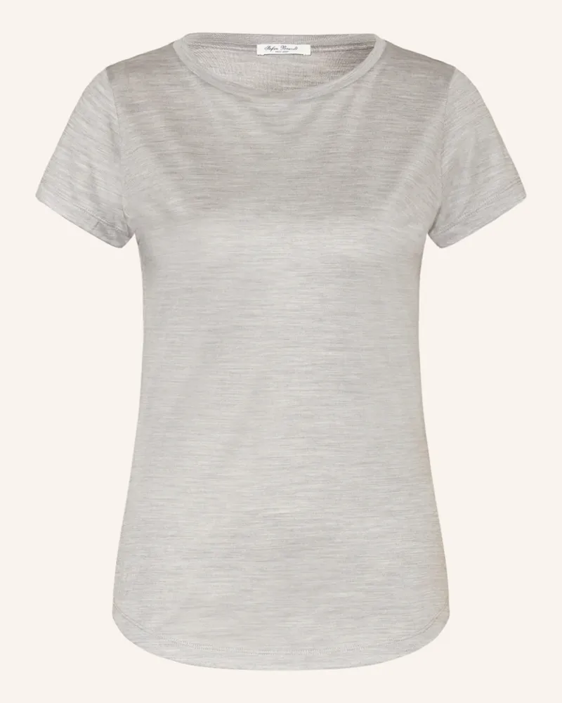 Stefan Brandt T-Shirt Aus Seide grau Hellgrau