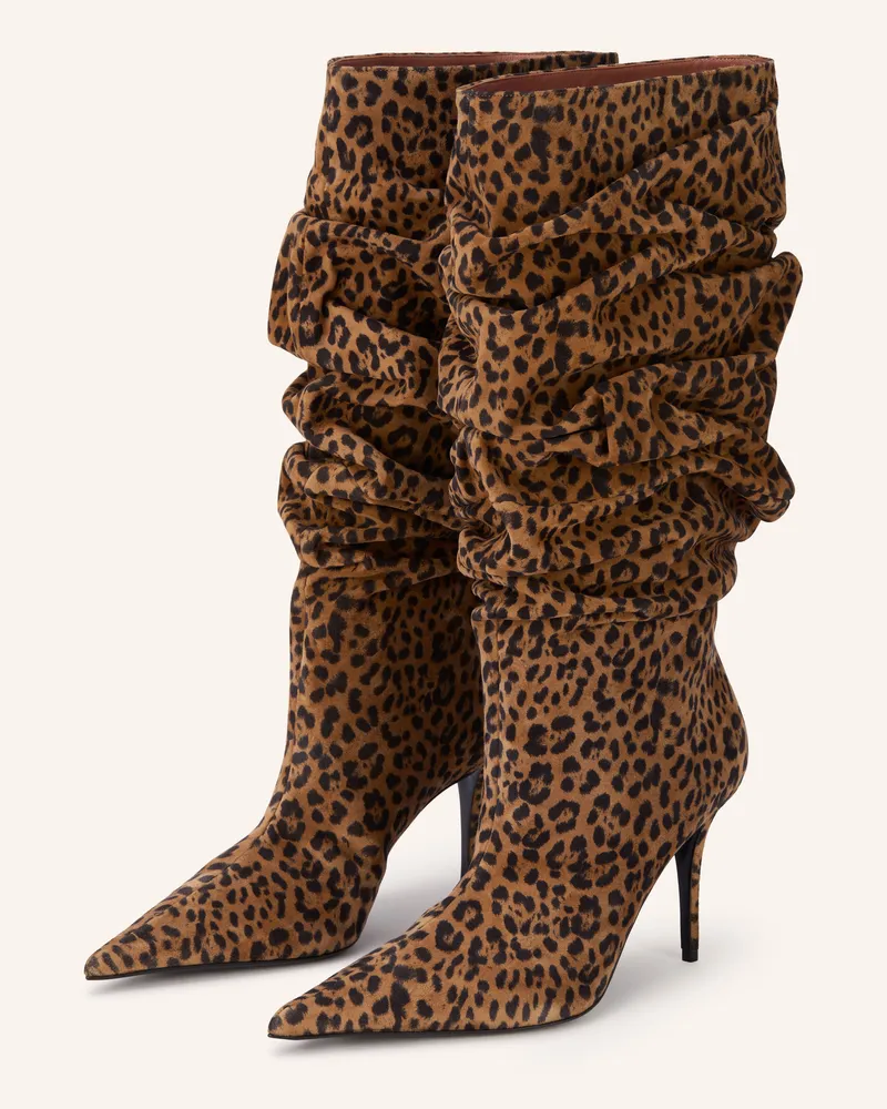 Amina Muaddi Stiefel Anok braun Braun