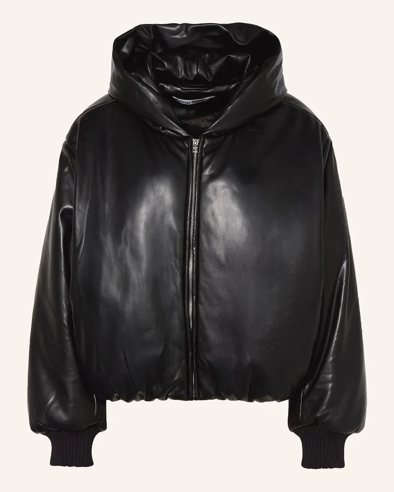 Acne Studios Blouson in Lederoptik Schwarz