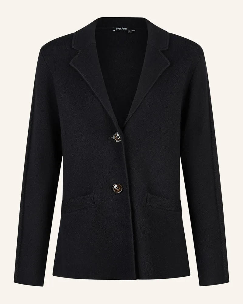 MARC AUREL Strickblazer schwarz Schwarz