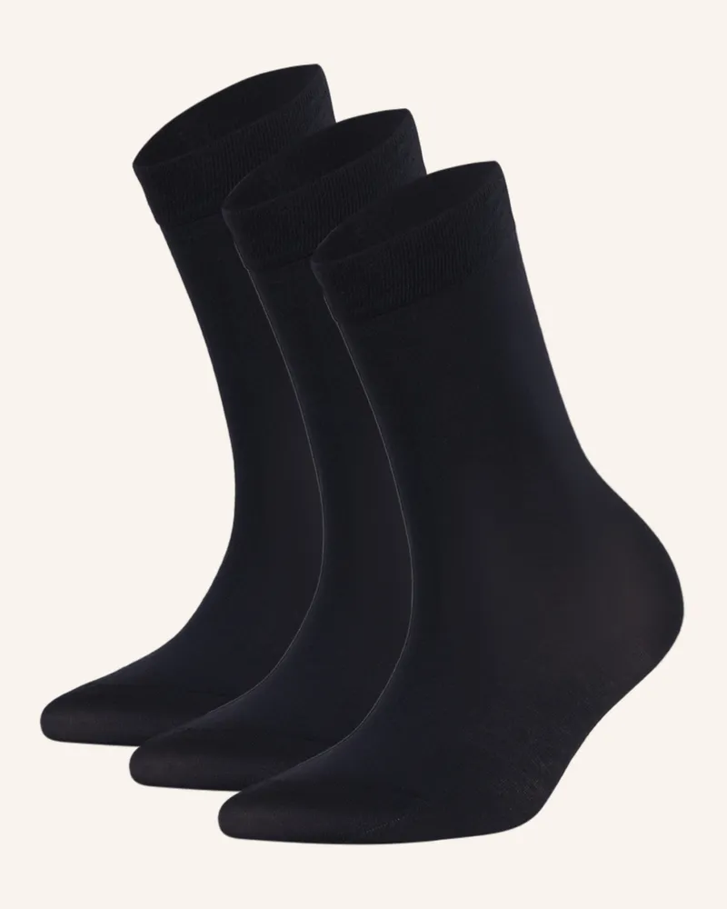 Falke 3er-Pack Strümpfe Cotton Touch blau Dunkelblau