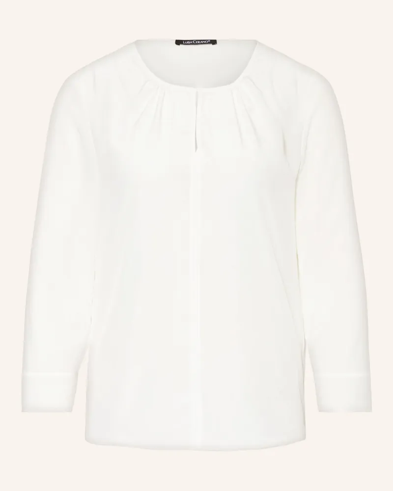 Luisa Cerano Bluse mit 3/4-Arm Weiss