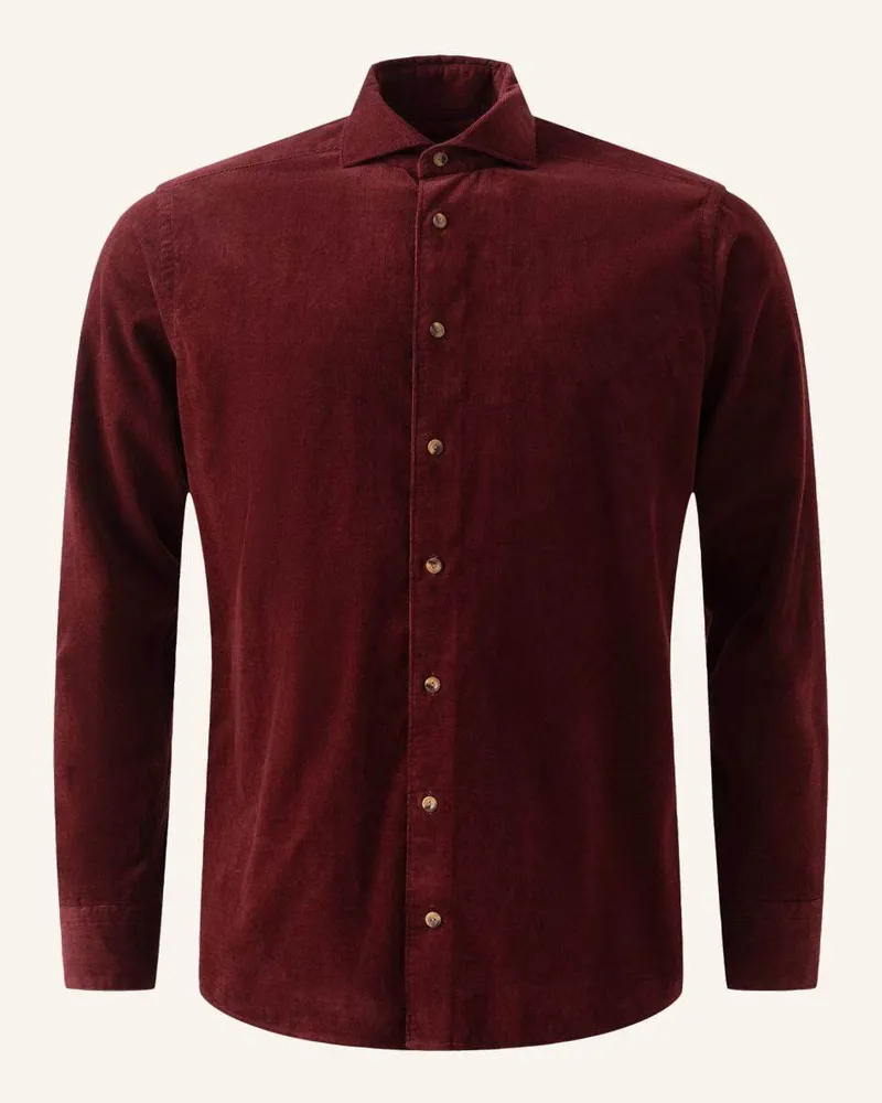 Eton Contemporary Fit Feincord-Hemd Rot