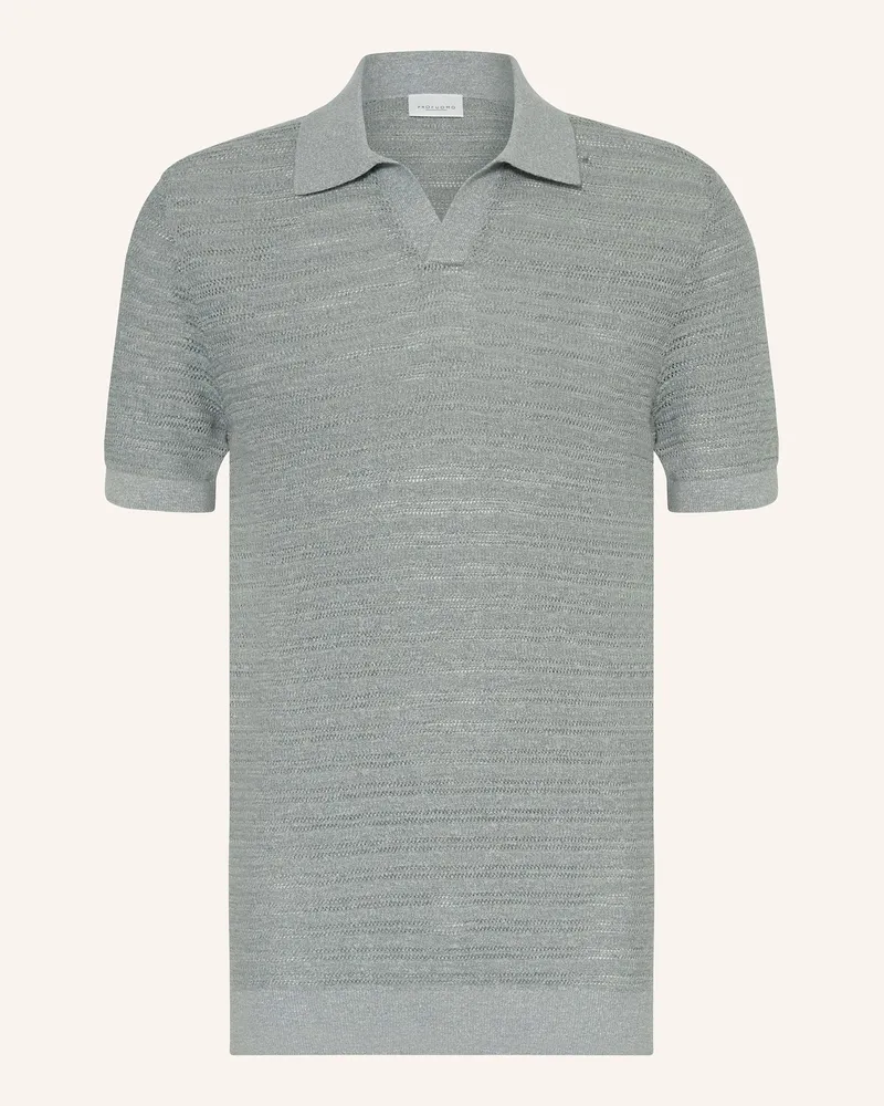 Profuomo Strick-Poloshirt Regular Fit Grün
