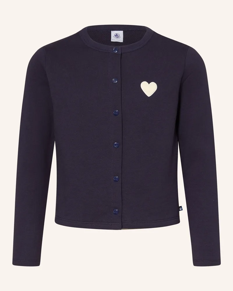 Petit Bateau Sweatjacke blau Dunkelblau