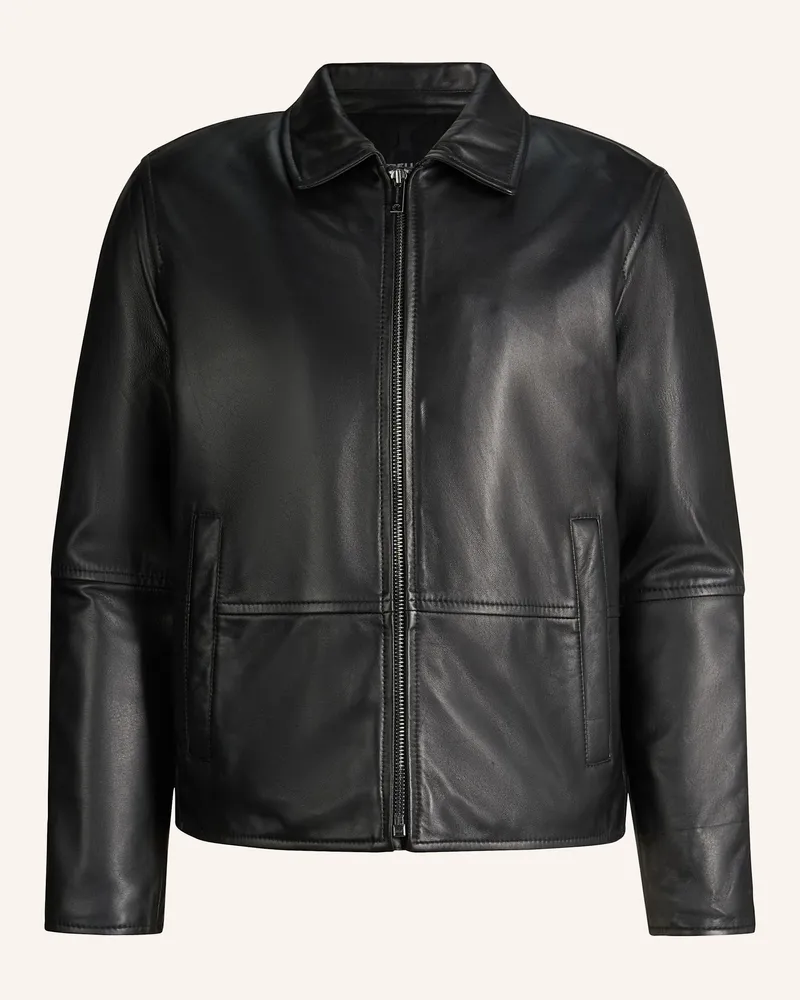 Strellson Lederjacke schwarz Schwarz