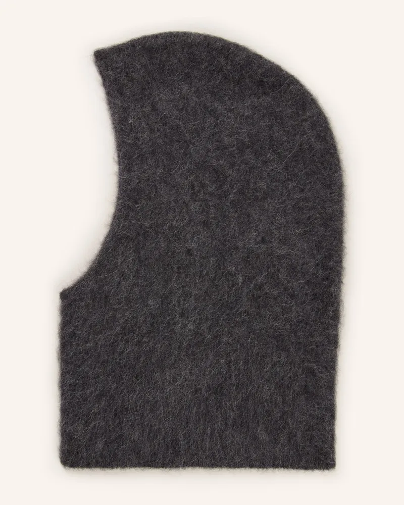 Mrs & HUGS Balaclava Mit Alpaka grau Dunkelgrau