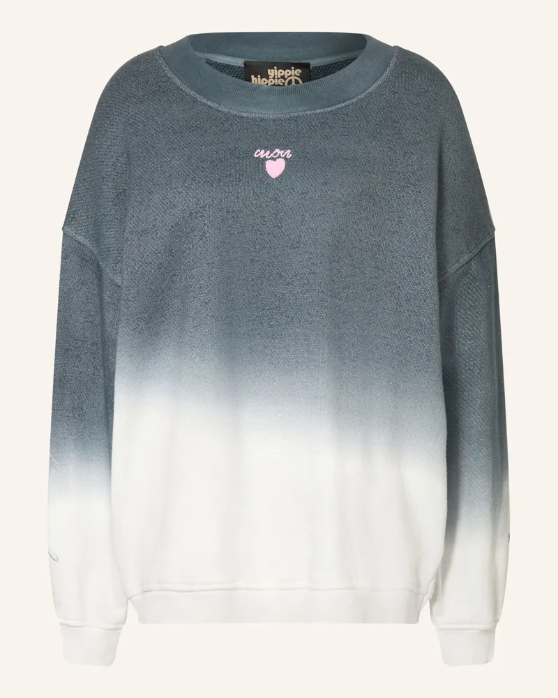 Yippie Hippie Oversized-Sweatshirt blau Dunkelgrau
