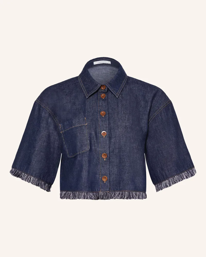 Zimmermann Cropped-Jeansbluse Rhiannon blau Dunkelblau