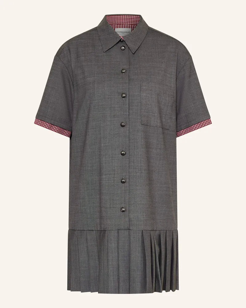 Claudie Pierlot Hemdblusenkleid grau Dunkelgrau