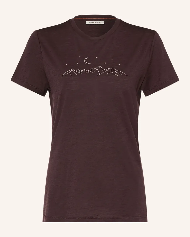 Icebreaker T-Shirt Merino 150 Tech Lite™ Aus Merinowolle braun Dunkelbraun