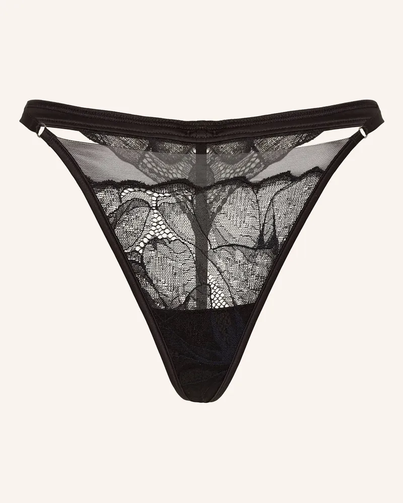 Calvin Klein String CK BLACK FLORAL LACE Schwarz