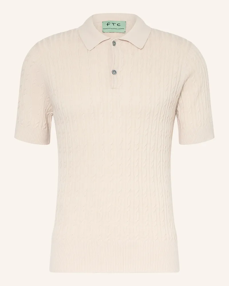 FTC Cashmere Strick-Poloshirt Camel