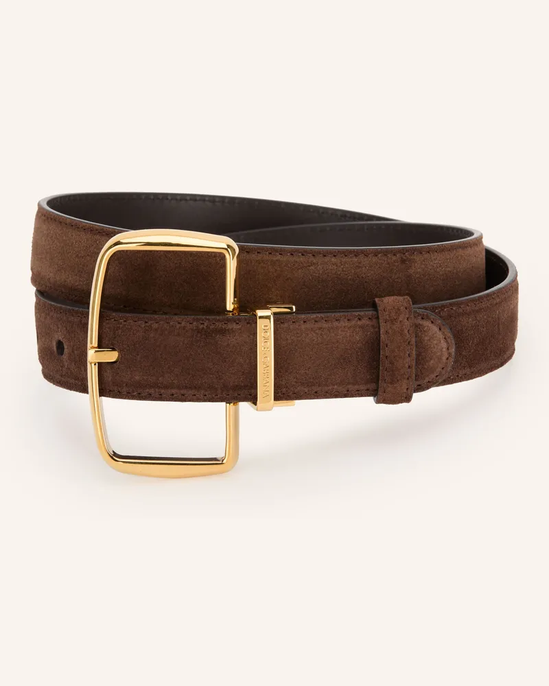 Dolce & Gabbana Ledergürtel braun Dunkelbraun