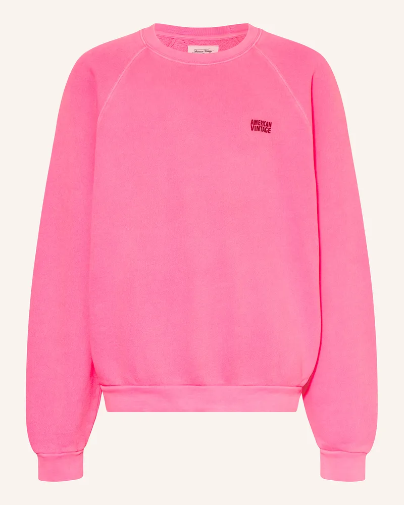 American Vintage Sweatshirt pink Neonpink