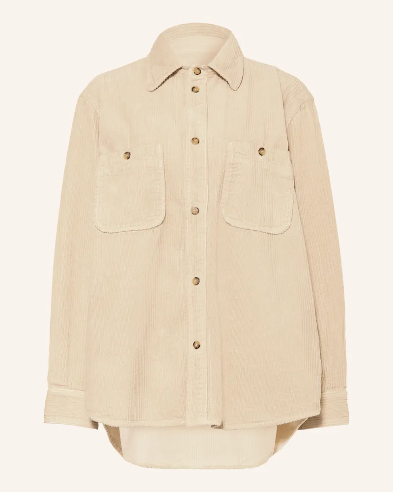 Isabel Marant Cordhemd NARIO Comfort Fit Creme