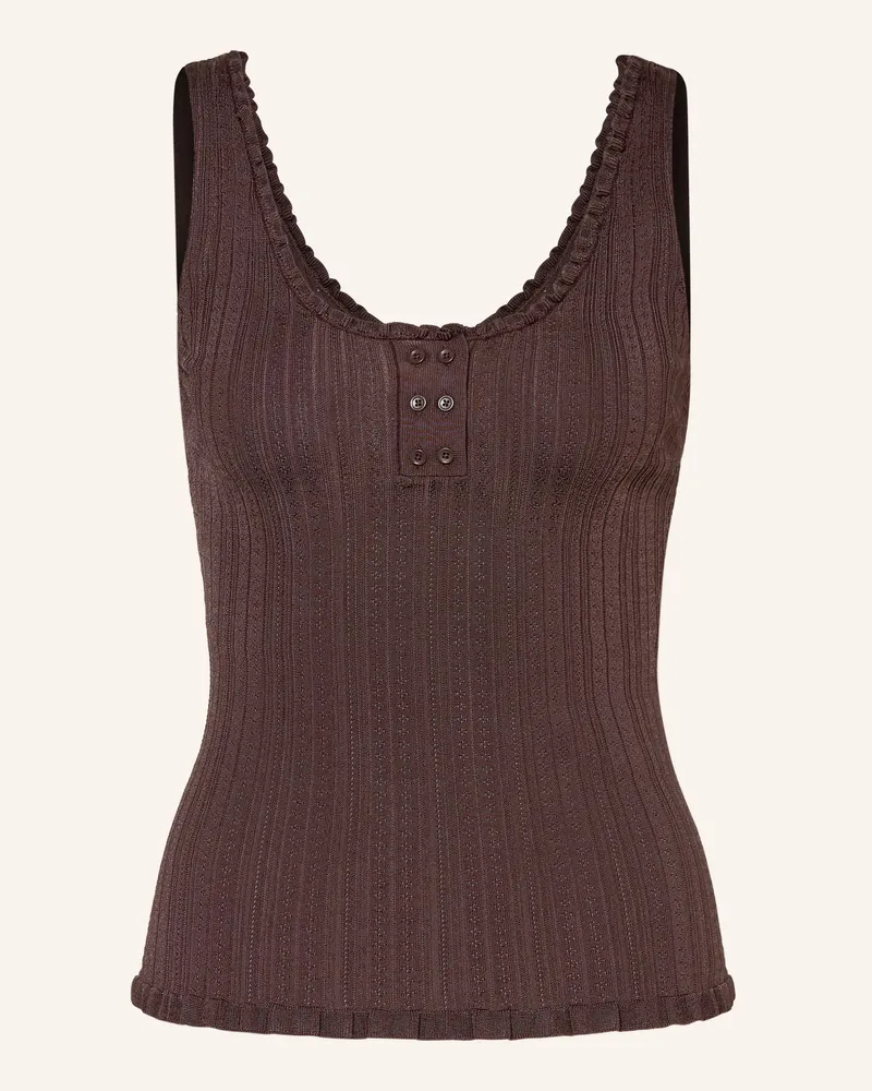 Claudie Pierlot Stricktop braun Dunkelbraun
