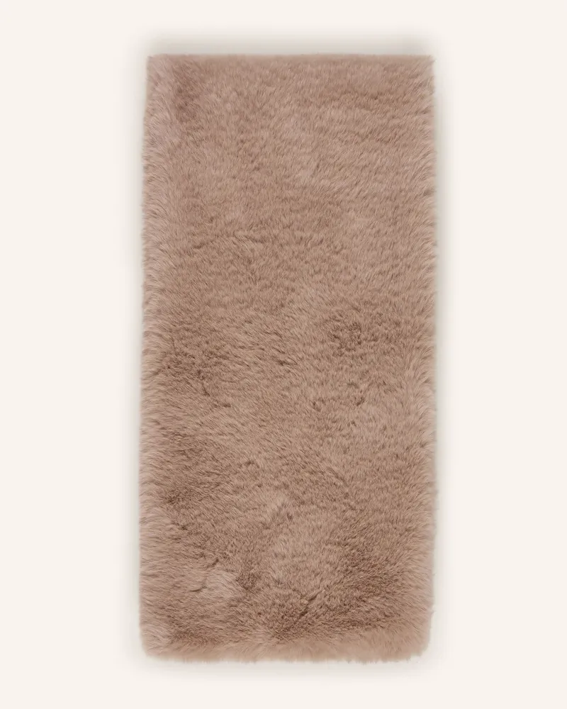 RINO & PELLE Kunstfell-Schal Stip beige Beige