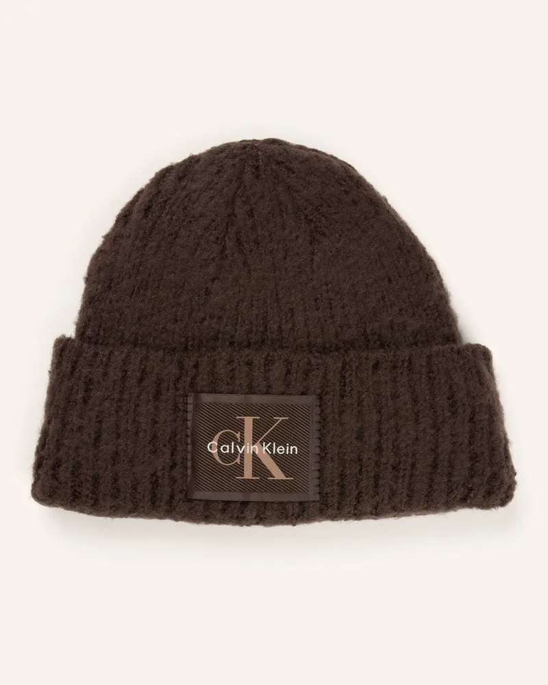 Calvin Klein Mütze braun Dunkelbraun