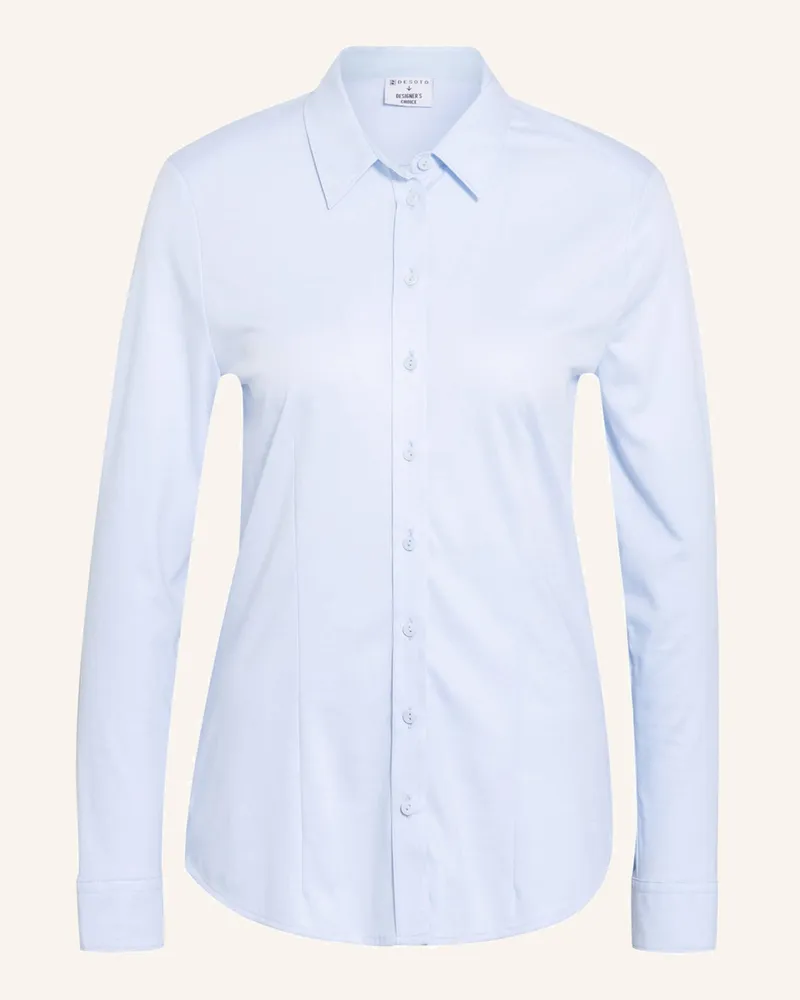 DESOTO Hemdbluse Pia Aus Jersey blau Hellblau