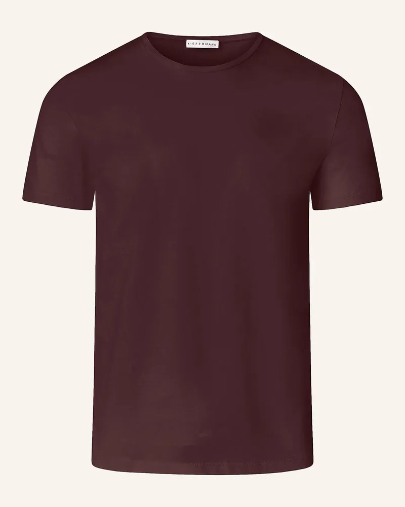 KIEFERMANN Kiefermann Essential Herren T-Shirt Aus 100% Baumwolljersey Matello rot Lila