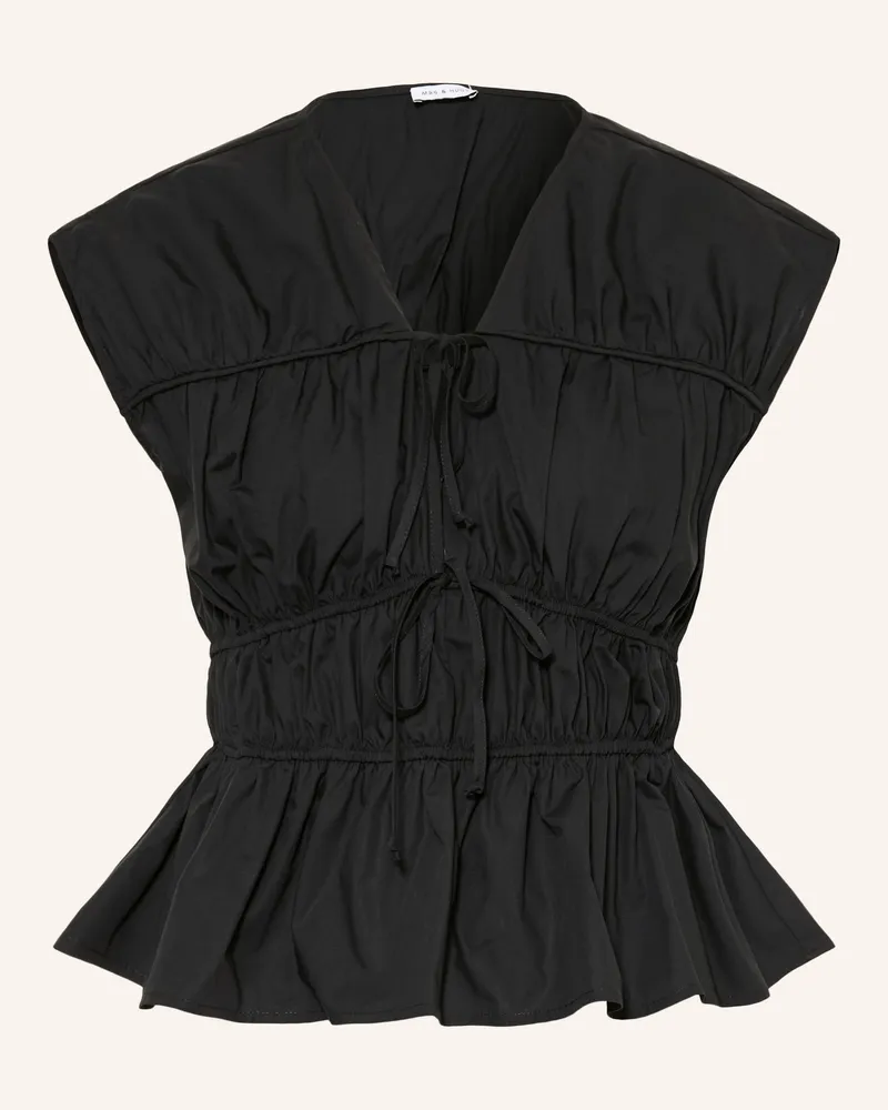 Mrs & HUGS Blusentop schwarz Schwarz