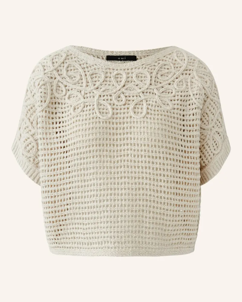Oui  Strickshirt beige Hellbraun