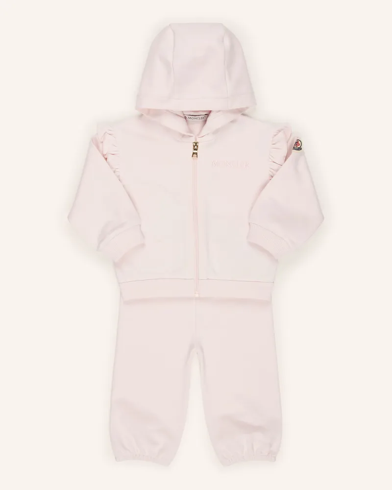 Moncler Set: Sweatjacke und Sweatpants Hellrosa
