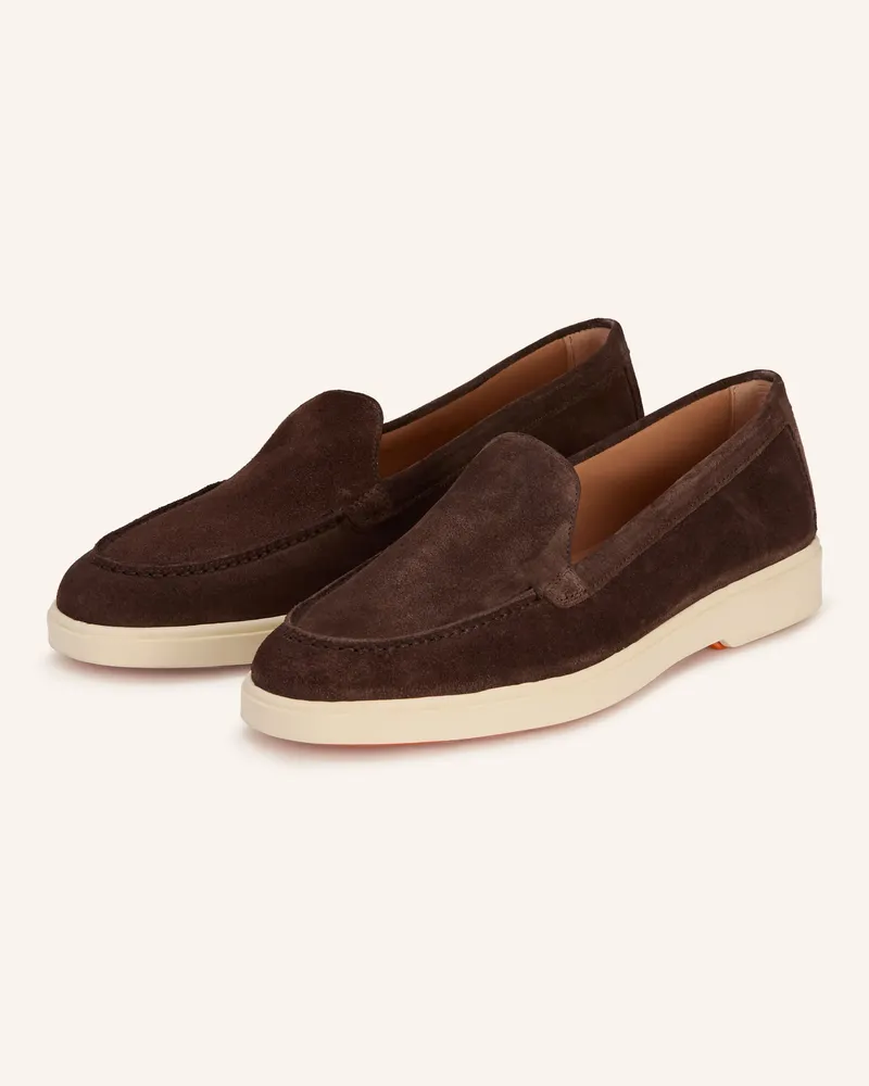 Santoni Loafer Yaltamoc braun Dunkelbraun