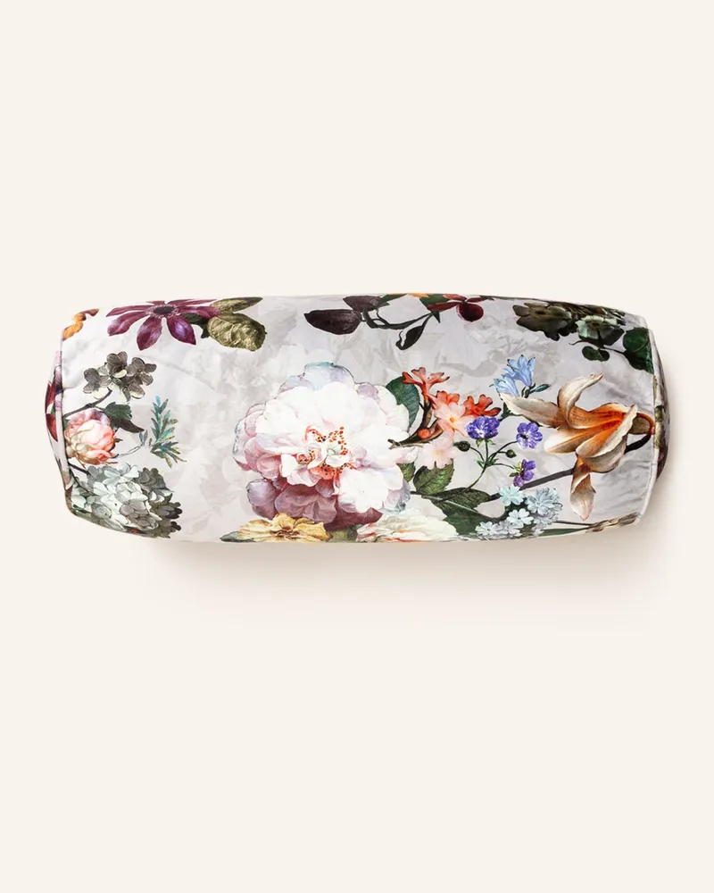 Essenza Samt-Dekokissen FLEUR Hellgrau