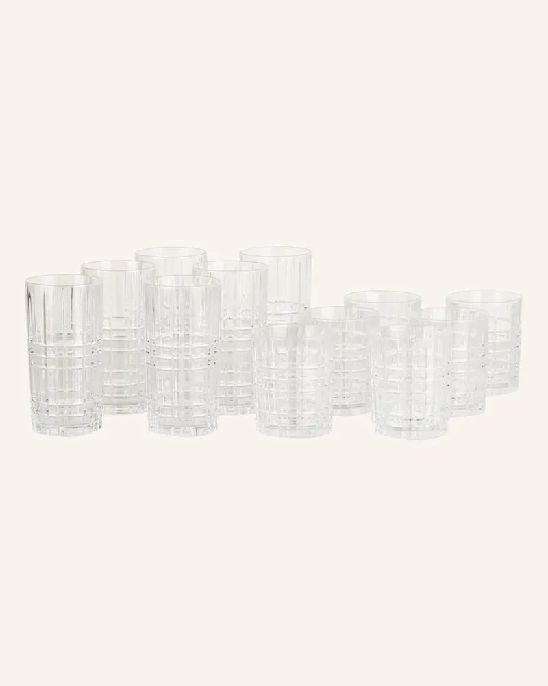 Nachtmann 12er-Set Longdrink- Und Whiskygläser Highland transparent Weiss