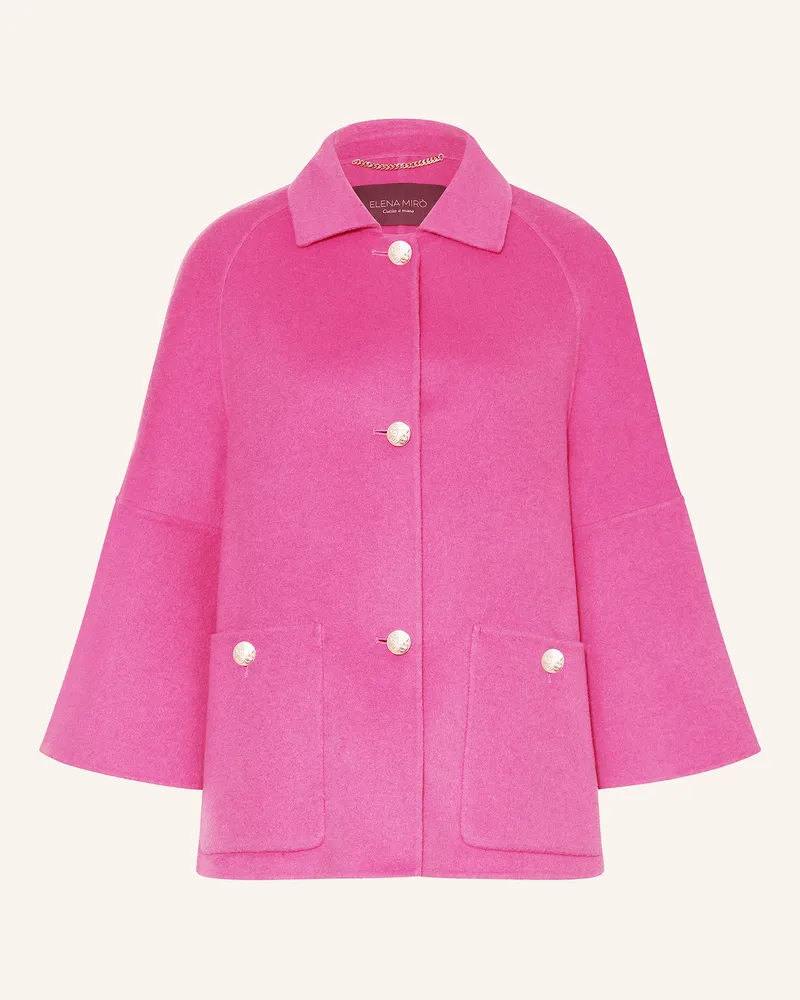 Elena Mirò Kastenjacke mit 3/4-Arm Pink