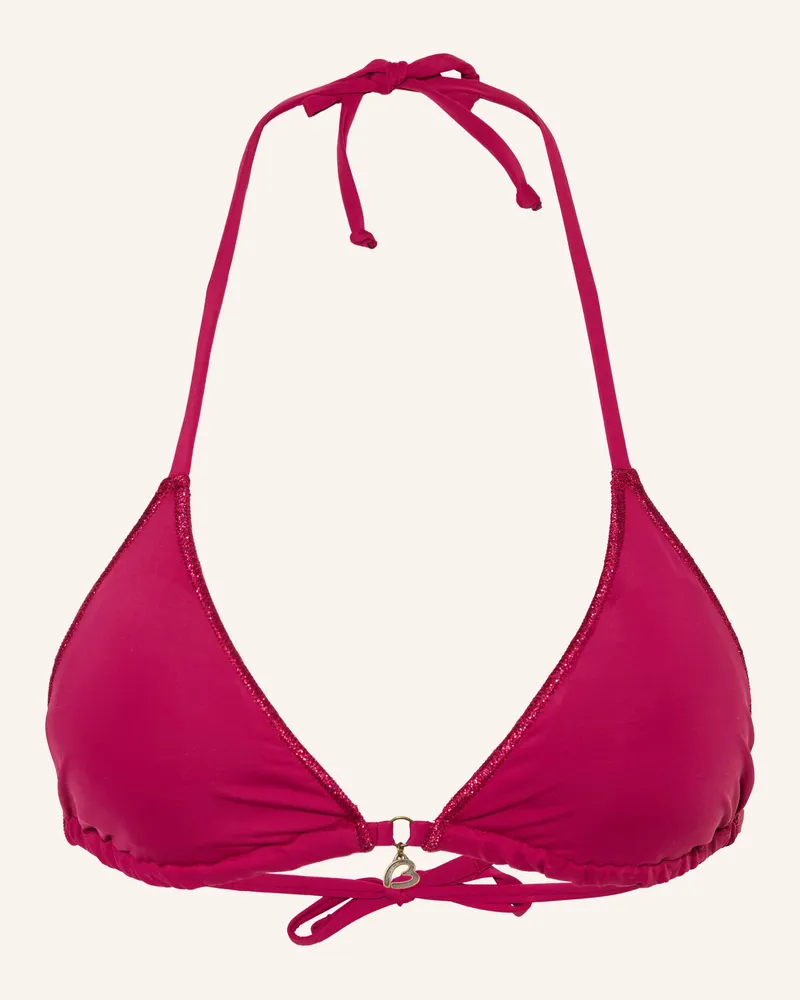 Banana Moon Triangel-Bikini-Top MUNDO FLASHSUN mit Glitzergarn Fuchsia