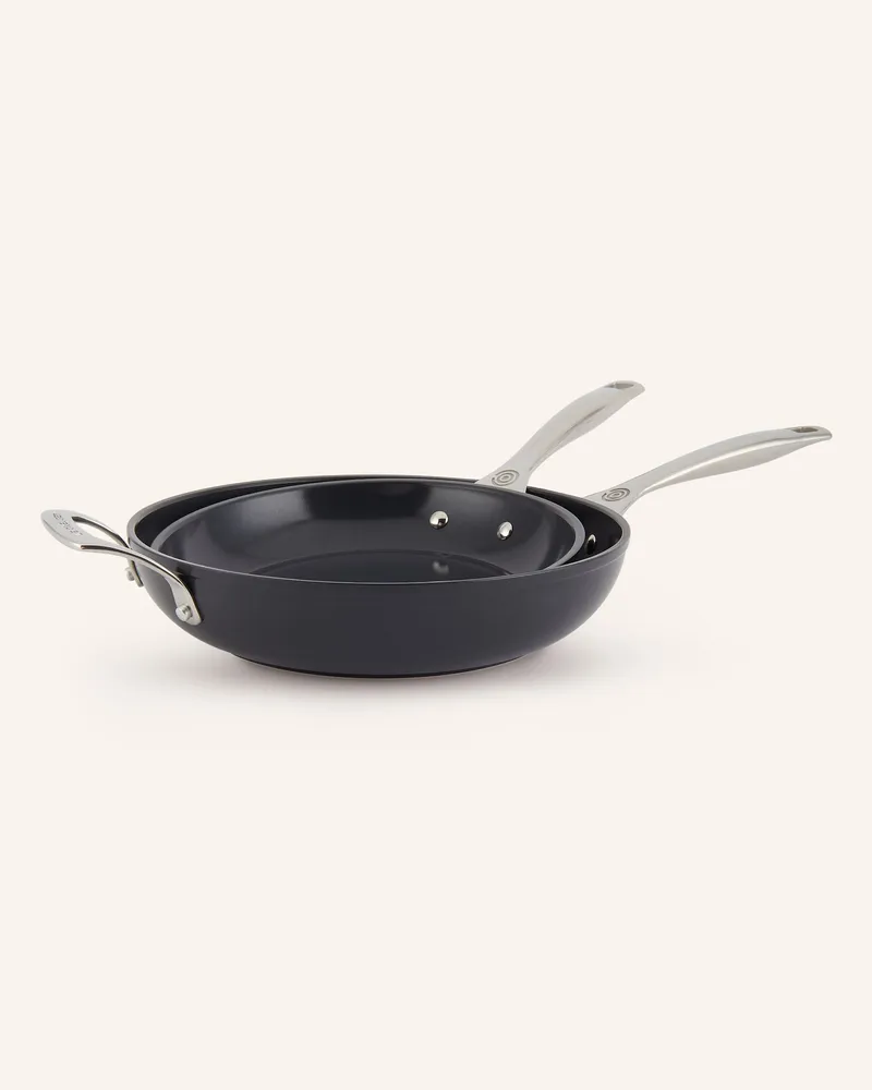 Le Creuset 2tlg. Pfannen-Set Essential schwarz Schwarz