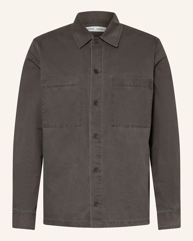 Samsøe & Samsøe Overshirt Sataka grau Dunkelgrau