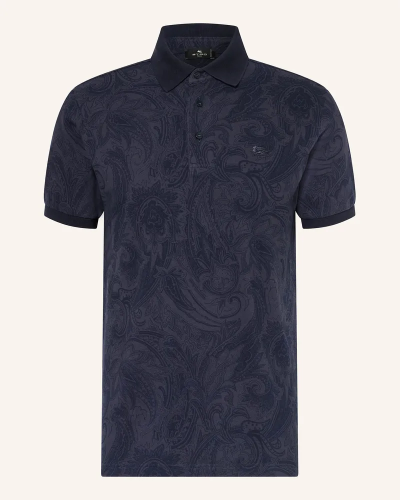 Etro Piqué-Poloshirt Dunkelblau