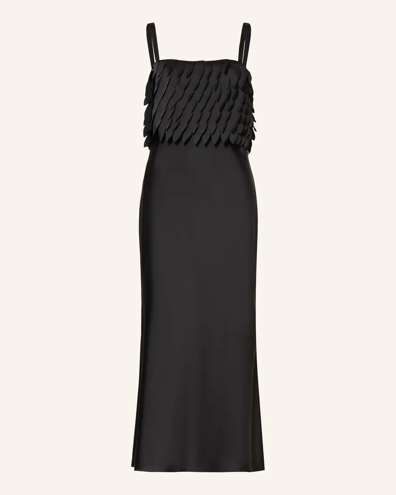 HUGO BOSS Satinkleid DALASER Schwarz