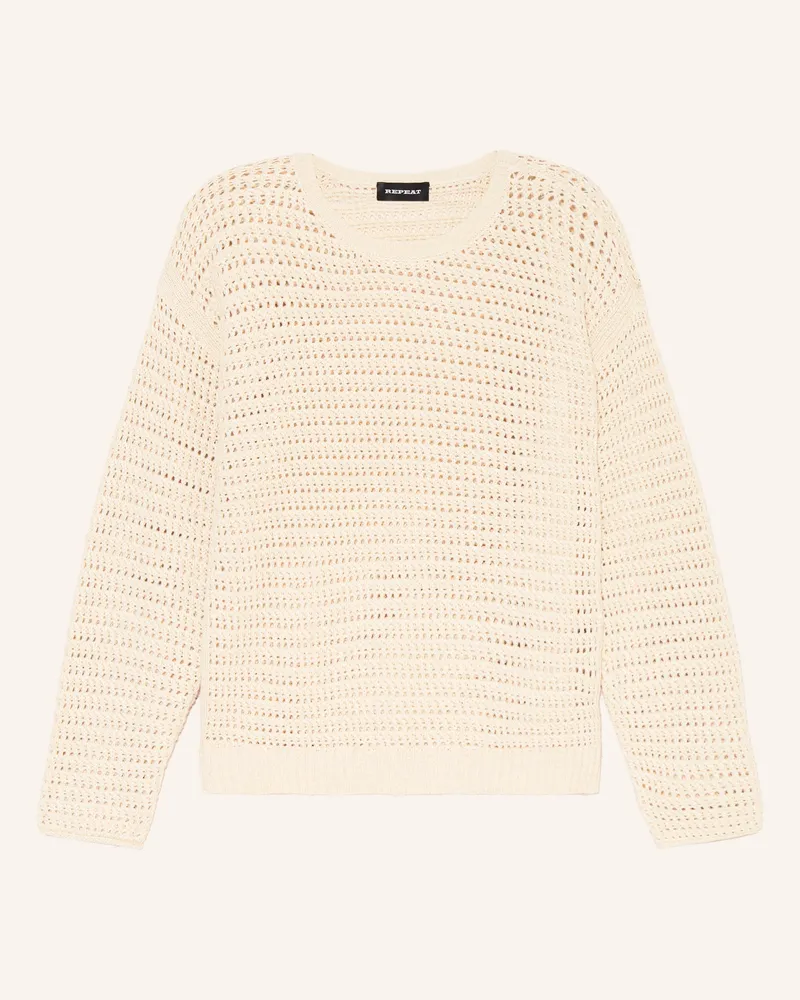 Repeat Pullover Mit Glitzergarn beige Beige