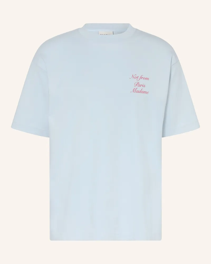 Drôle de Monsieur T-Shirt LE T-SHIRT SLOGAN CALLIGRAPHY Hellblau
